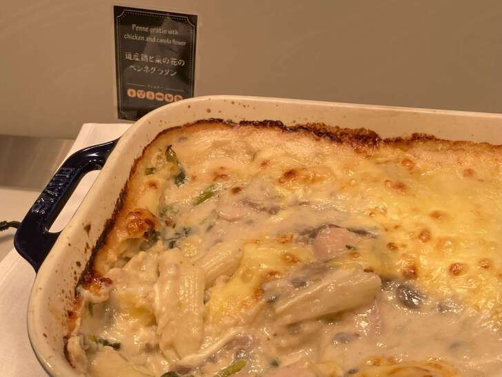 道産鶏肉と菜の花のペンネグラタン